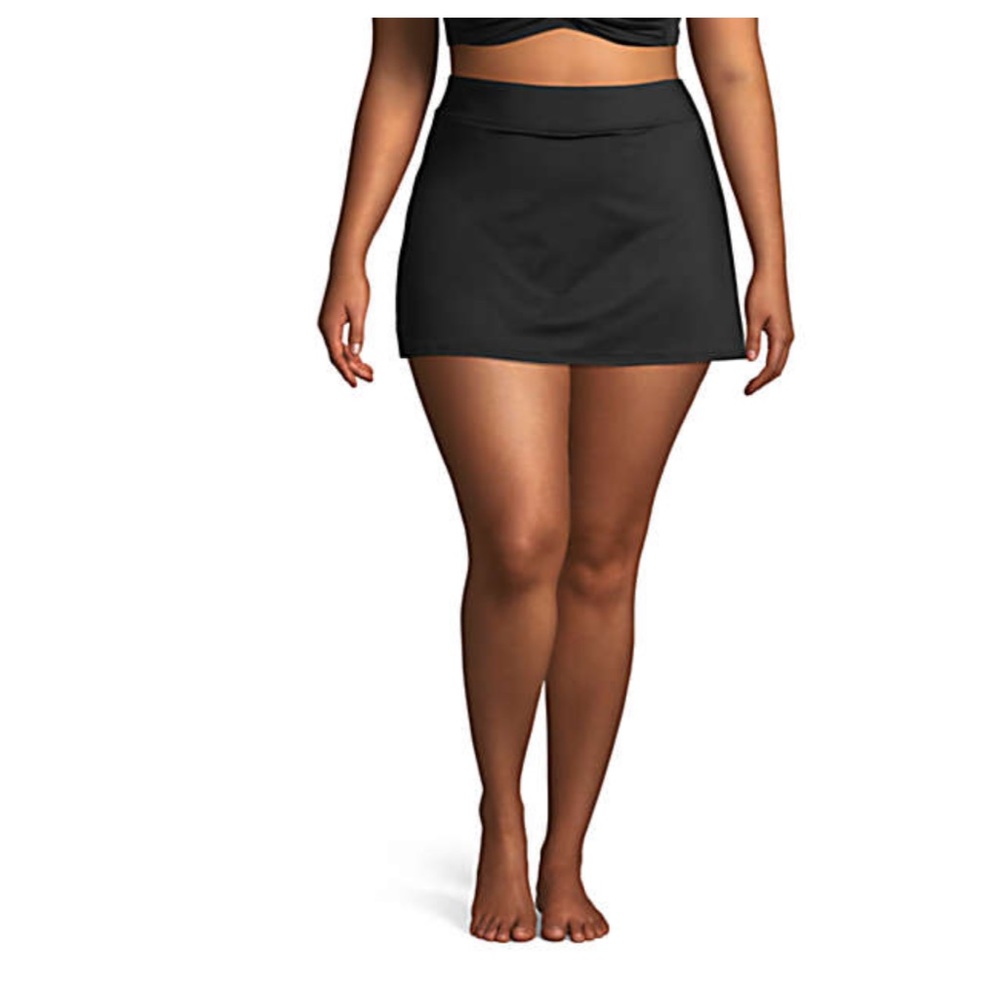 Lands’ End Bulit In Briefs Chlorine Resistant Tummy Control Mini Swim Skirt 18W